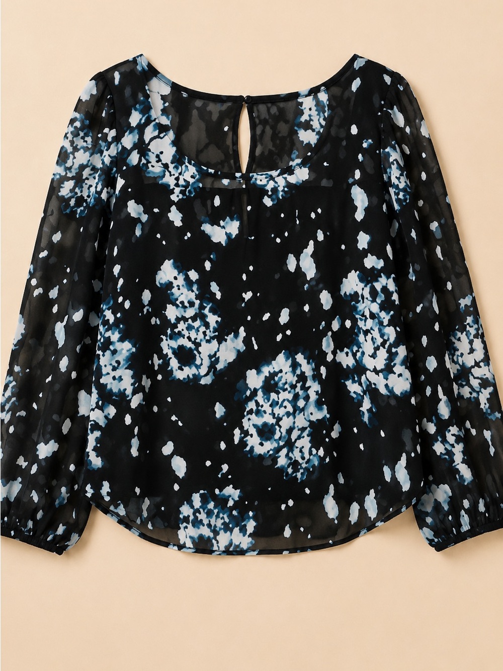 Sheer Floral Blouse